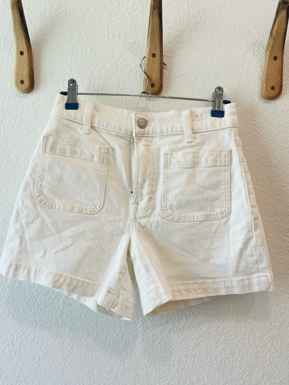Madewell High Rise Sailor Shorts in Cream Size 23 - Picture 2 of 3